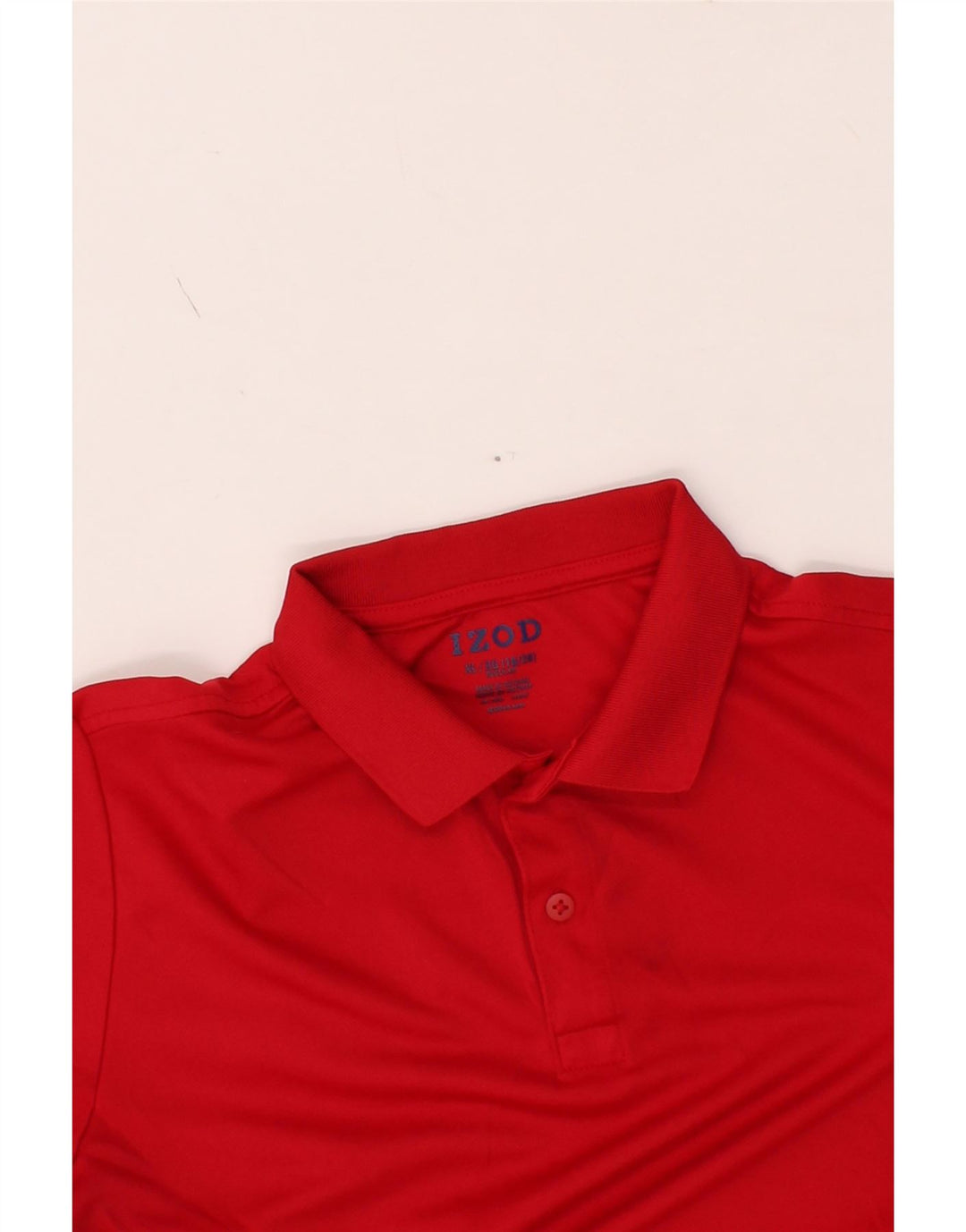 IZOD Boys Polo Shirt 15-16 Years XL Red Polyester Vintage Izod and Second-Hand Izod from Messina Hembry 