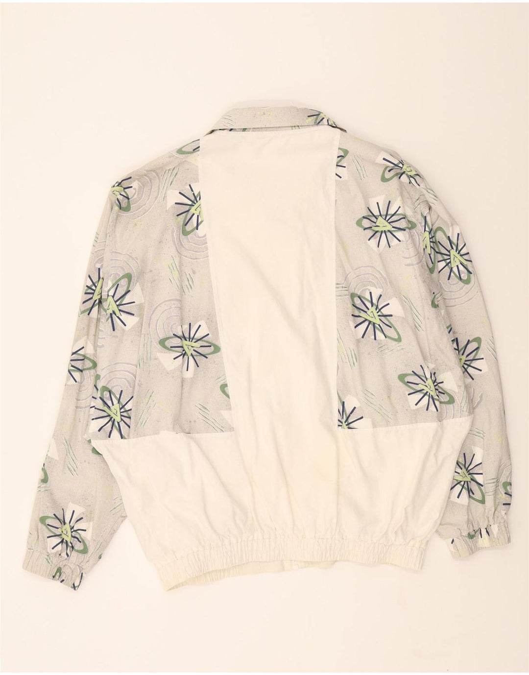 TRIGEMA Mens Tracksuit Top Jacket Large White Geometric Cotton Vintage Trigema and Second-Hand Trigema from Messina Hembry 