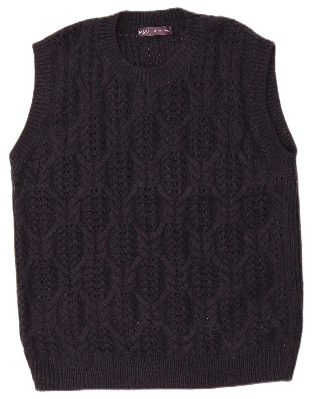 Canotta da donna Marks & Spencer UK 16 grande blu navy in acrilico