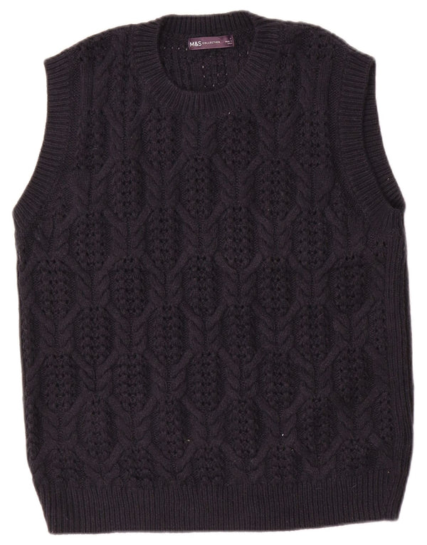 Canotta da donna Marks & Spencer UK 16 grande blu navy in acrilico