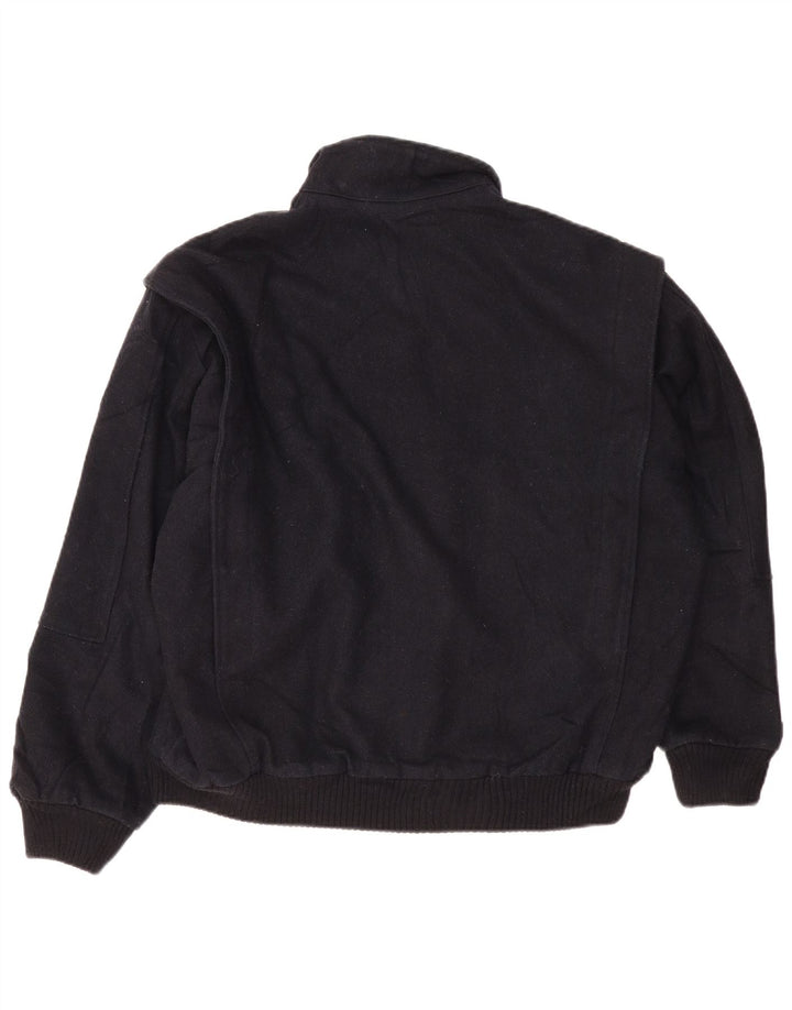 Giubbotto bomber da uomo Carrera UK 40 Large in lana blu navy