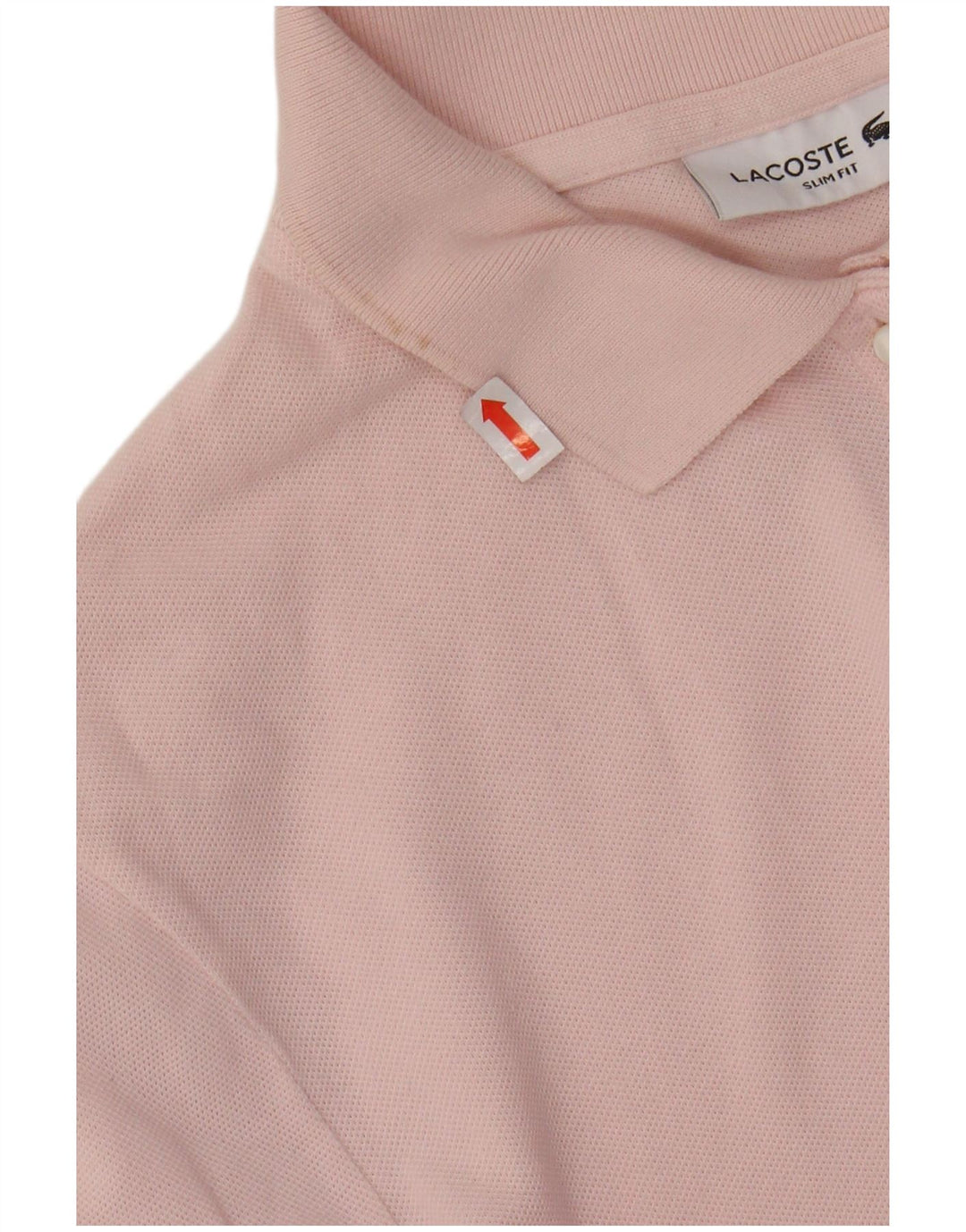 Polo LACOSTE da donna a maniche lunghe slim fit taglia 44 grande cotone rosa