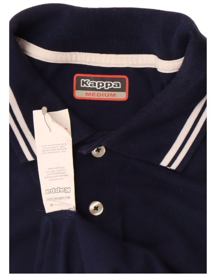 Polo Kappa Uomo Cotone Rigato Medio Blu Navy