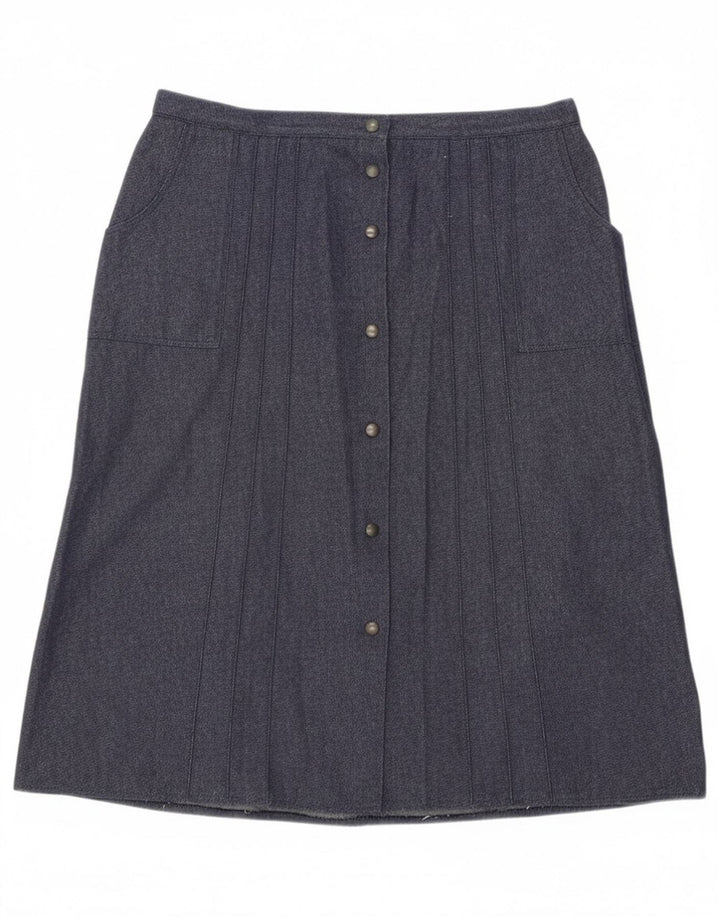 Gonna a trapezio da donna vintage W34 grande blu