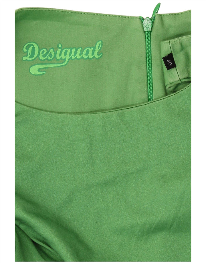Desigual Abito basic senza maniche grafico da donna EU 40 Verde medio geometrico