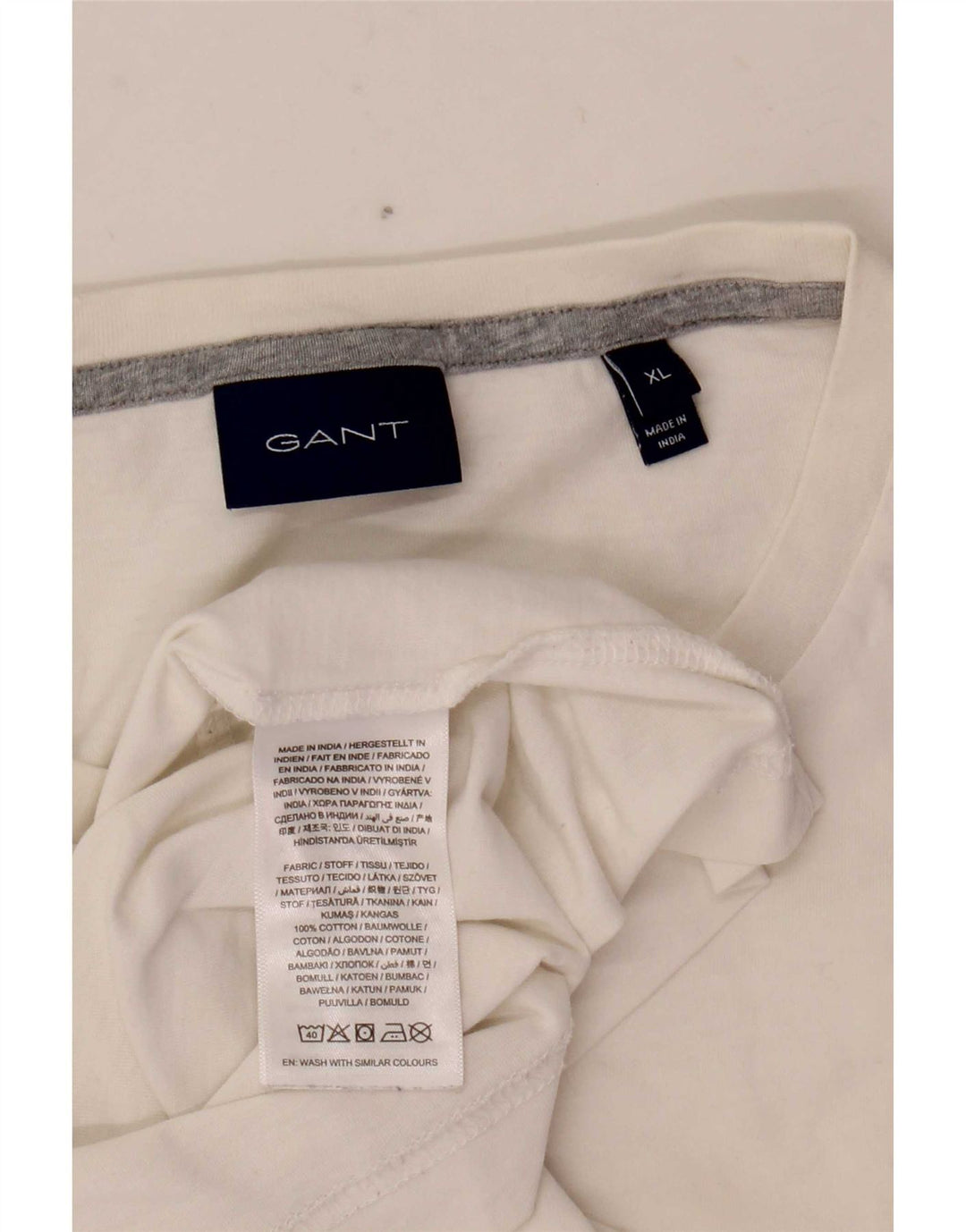 Gant T-shirt grafica da uomo Top XL in cotone bianco