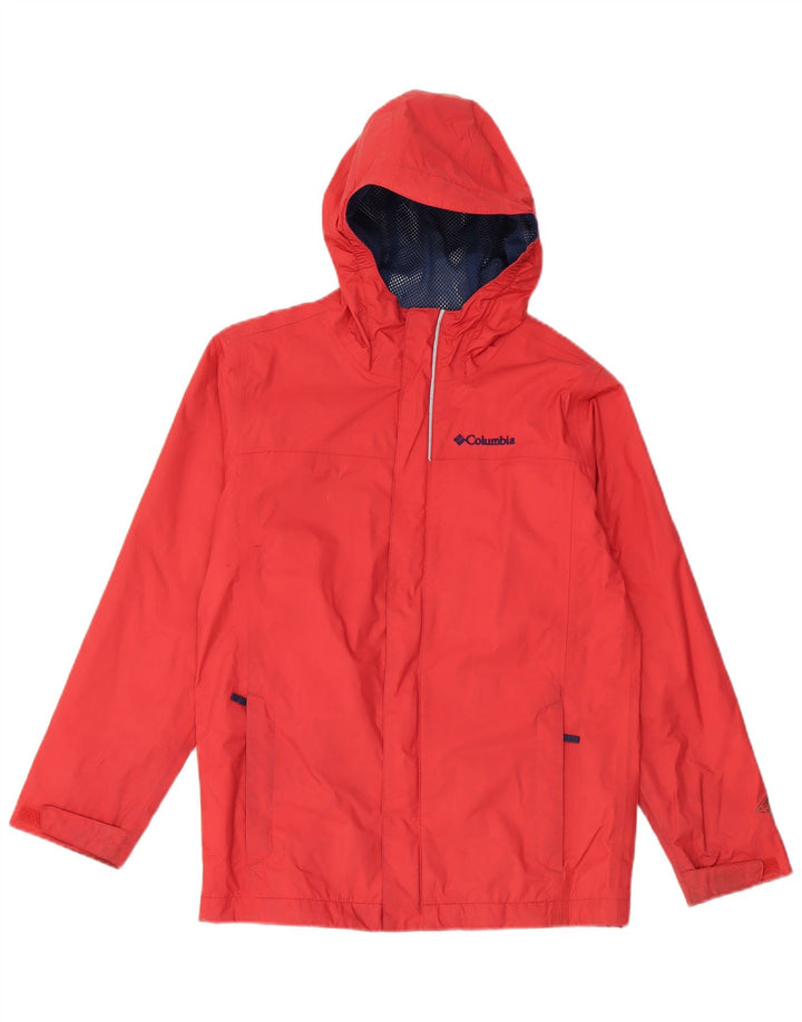 Giacca antipioggia con cappuccio da donna COLUMBIA UK 12 nylon rosso medio