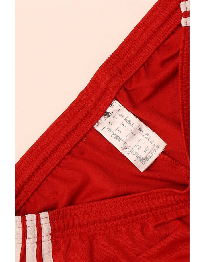 Adidas Pantaloncini sportivi regolari da uomo con grafica media rossa in poliestere sportivo