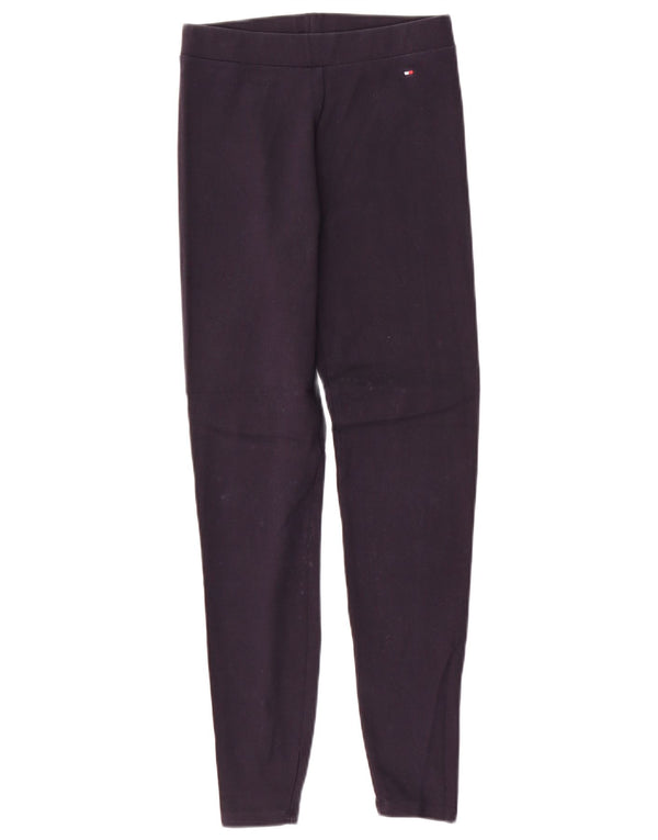 Leggings grafici da donna Tommy Hilfiger UK 10 piccolo cotone blu navy