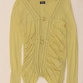 BLAUER Womens Cardigan Sweater UK 12 Medium Yellow Cotton Vintage Blauer and Second-Hand Blauer from Messina Hembry 