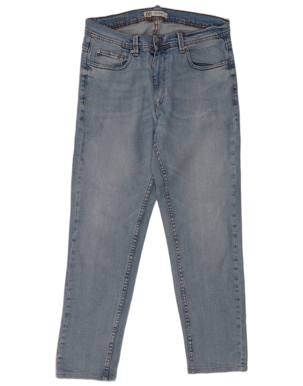 Jeans slim da uomo Zara EU 42 Large W32 L29 Blu
