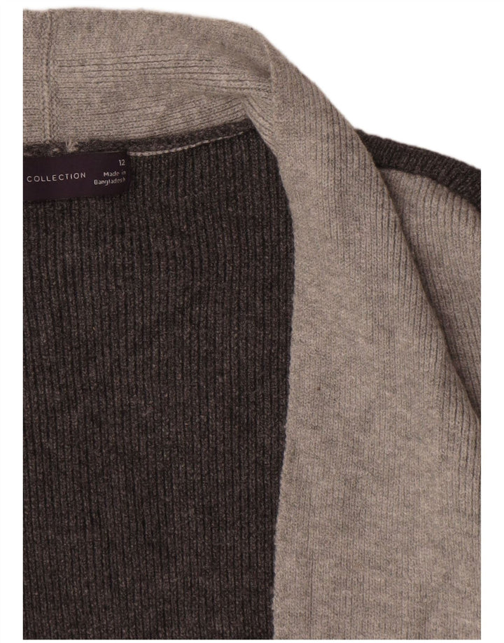 Maglione cardigan lungo da donna Marks & Spencer UK 12 Grigio medio