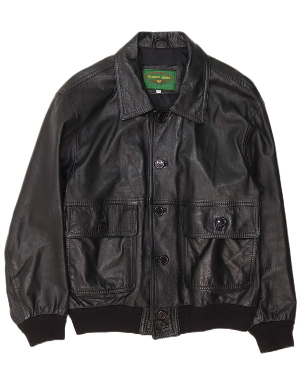 Giacca in Pelle Uomo Roberta Ferrini IT 50 Large Nera