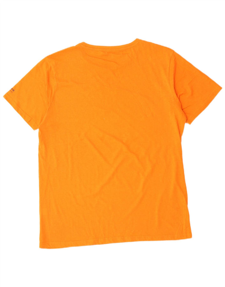 T-shirt grafica da uomo GAS Top XL in cotone arancione