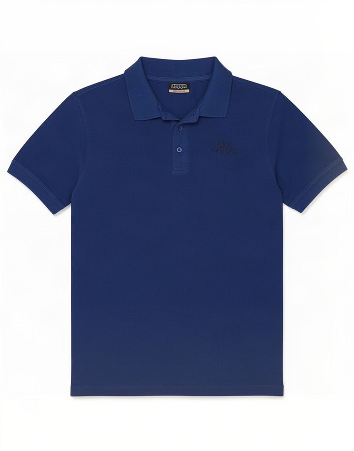 Polo Kappa Uomo Blu Medio in cotone