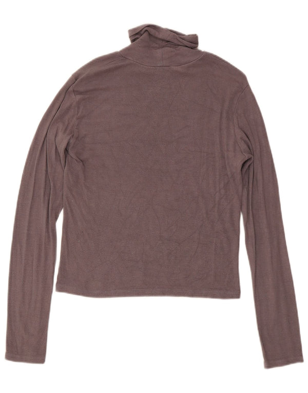 Zara Womens Crop Top Long Sleeve UK 14 Large Grey