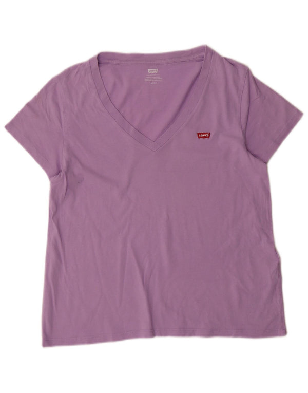 T-shirt da donna Levi's Top UK 10 piccola in cotone viola