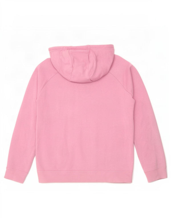 Felpa con cappuccio e zip Nike da donna, vestibilità rilassata, UK 14, cotone rosa medio
