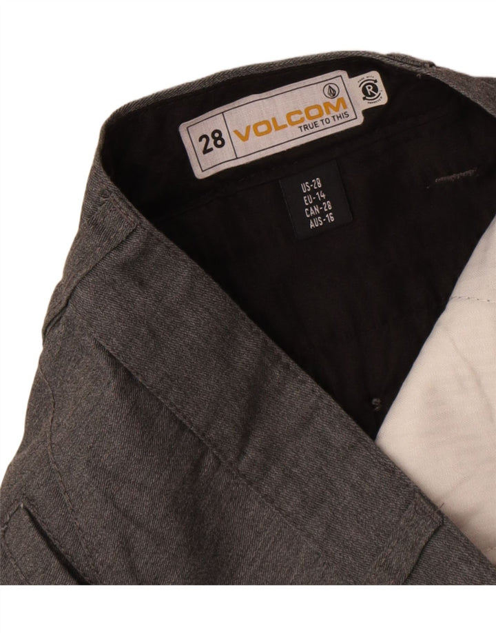 Pantaloncini chino da uomo Volcom W28 piccoli in poliestere grigio