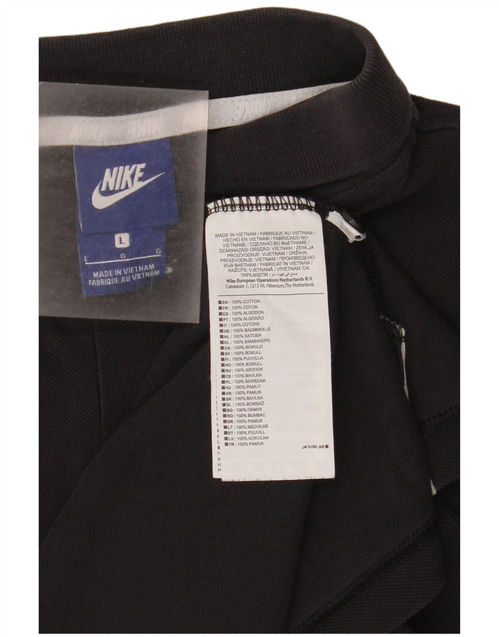 Polo Nike da uomo grande in cotone nero
