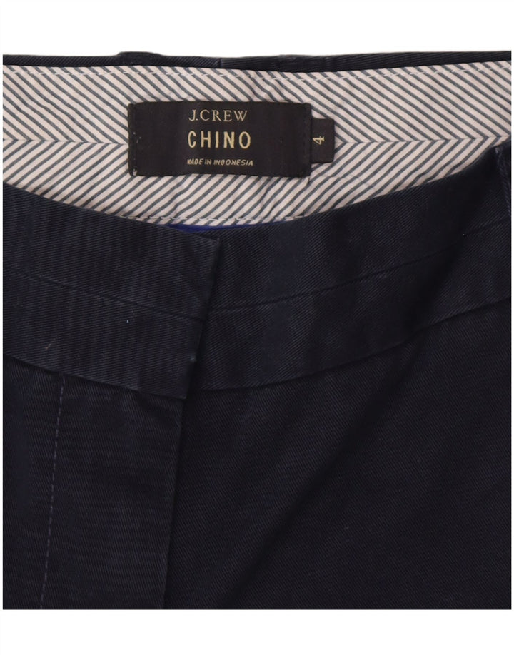 Pantaloncini chino da donna J. CREW US 4 Small W28 cotone blu navy