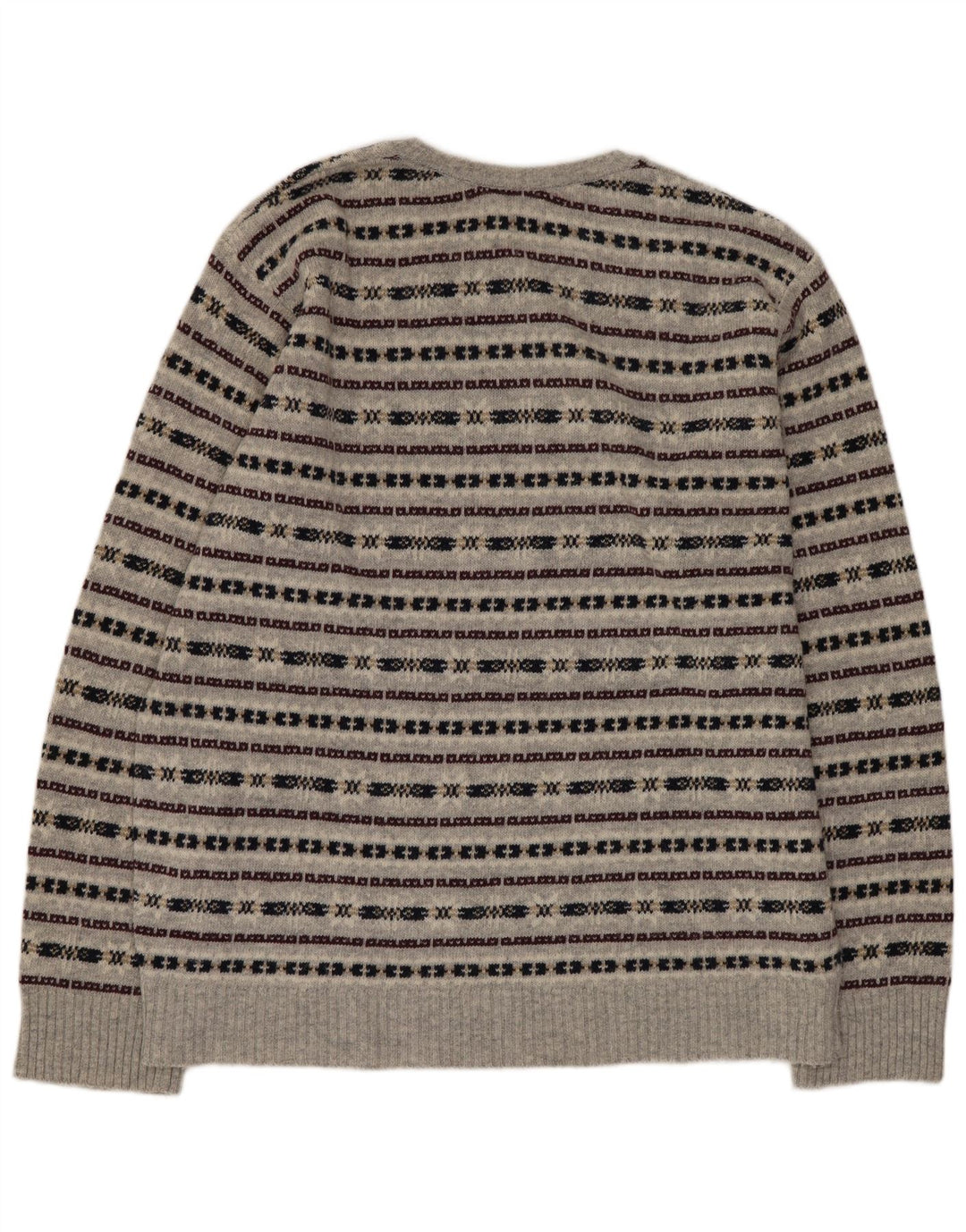 Maglione maglione girocollo da uomo di Steve & Baryy XL a righe grigie