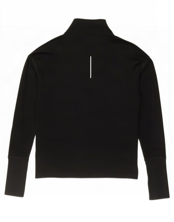 Top della tuta da ginnastica Nike Dri Fit con zip e collo da uomo, piccolo, nero