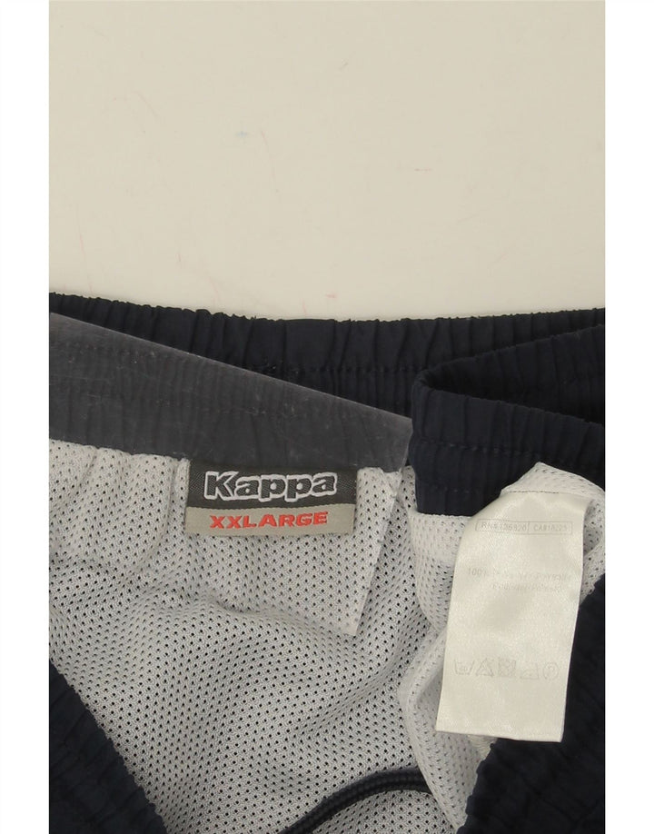 KAPPA Mens Sport Shorts 2XL Navy Blue Polyester Vintage Kappa and Second-Hand Kappa from Messina Hembry 