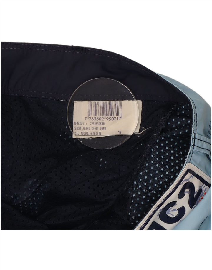 SAINT BARTH Mens Swimming Shorts Medium Blue Polyamide