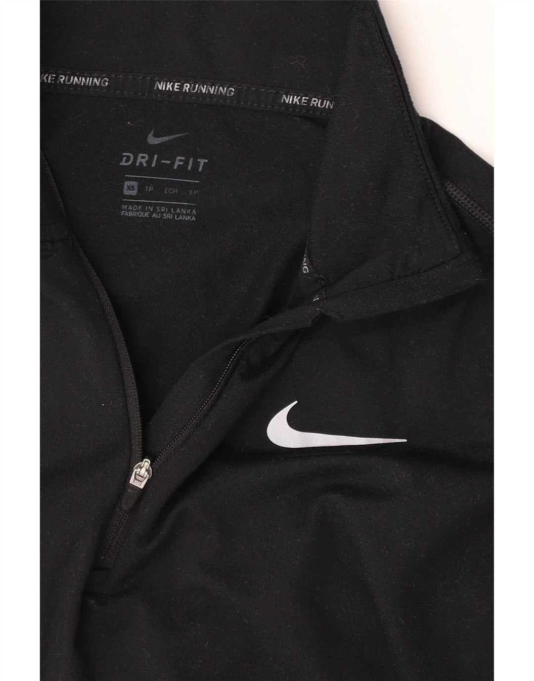 Top Nike da uomo Dri Fit con zip e collo a maniche lunghe XS nera