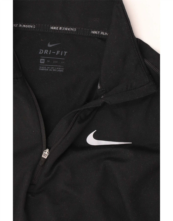 Top Nike da uomo Dri Fit con zip e collo a maniche lunghe XS nera
