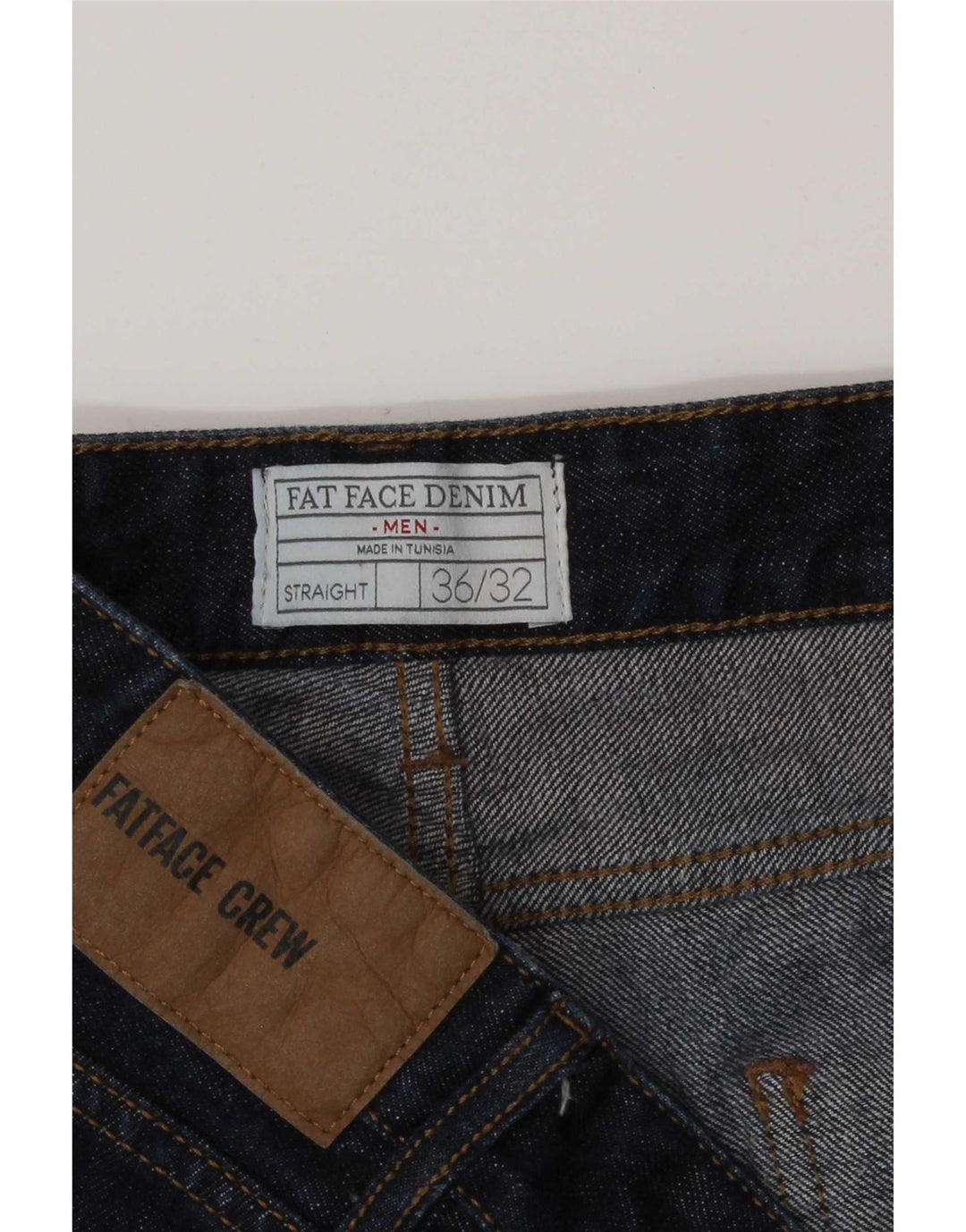 Jeans dritti da uomo Fat Face W36 L32 cotone blu navy