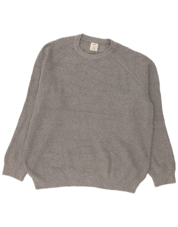 Maglione maglione girocollo da uomo Marks & Spencer 2XL grigio poliammide