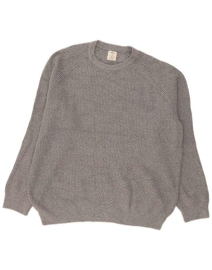 Maglione maglione girocollo da uomo Marks & Spencer 2XL grigio poliammide