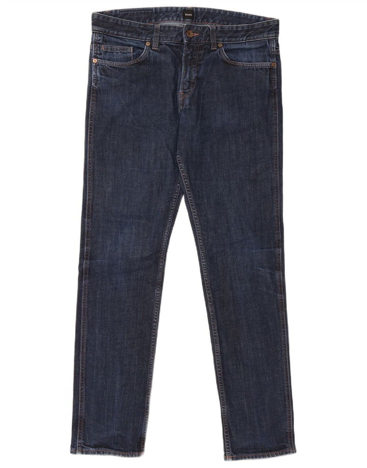 Jeans slim da donna Hugo Boss W33 L32 cotone blu