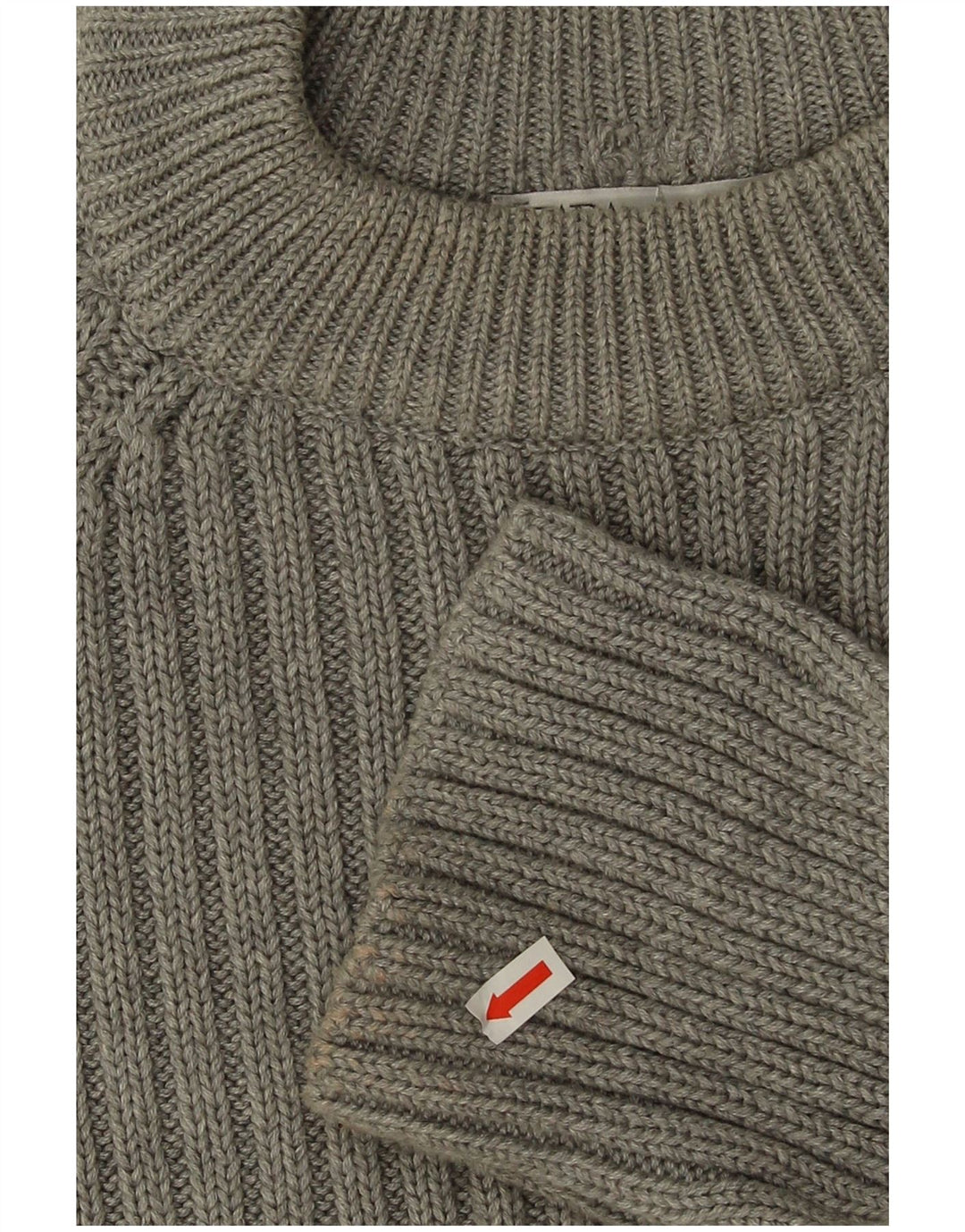 Maglione corto girocollo da donna Zara UK 14 Cotone grigio medio