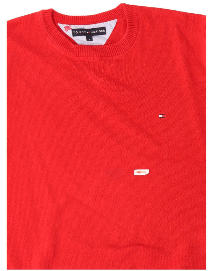 TOMMY HILFIGER Maglione girocollo da uomo in cotone rosso medio