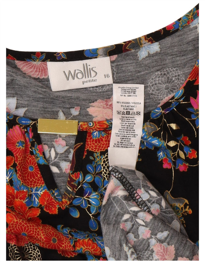 Abito avvolgente da donna Wallis UK 16 Grande viscosa floreale multicolore