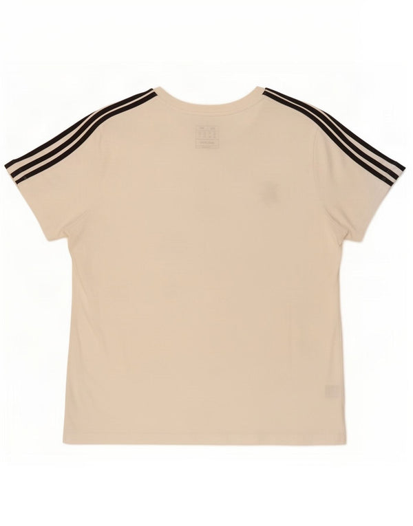 T-shirt da donna slim fit Adidas UK 20/22 XL cotone bianco