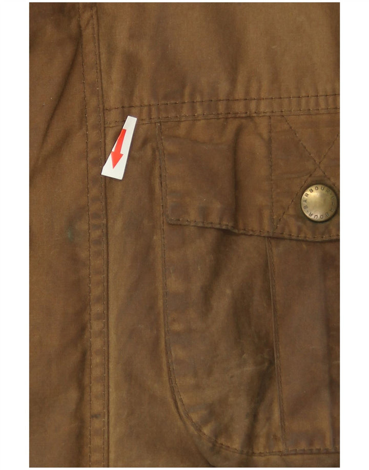 Giacca da uomo in cotone cerato Barbour UK 40 grande cotone marrone