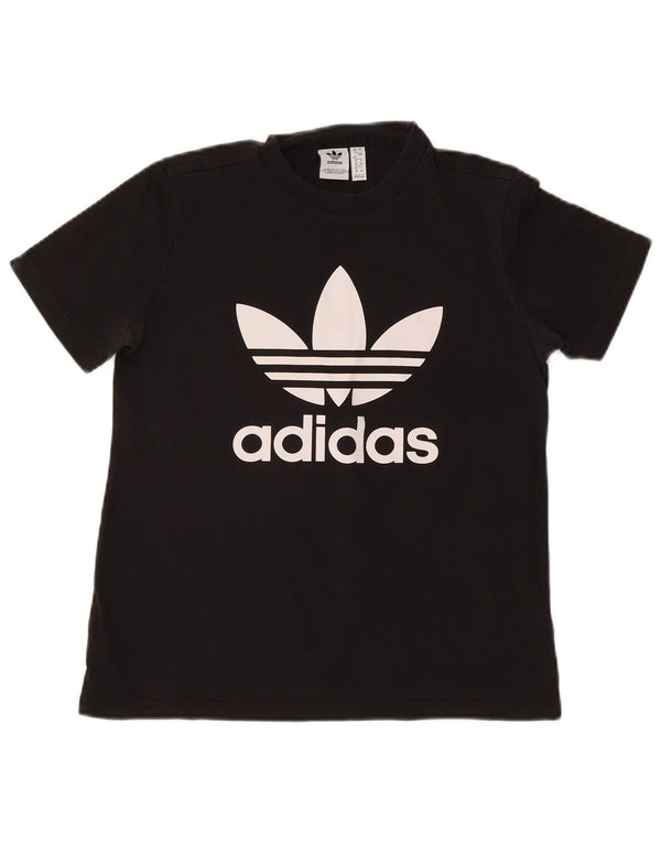 T-shirt grafica da donna ADIDAS Top UK 12 cotone medio nero