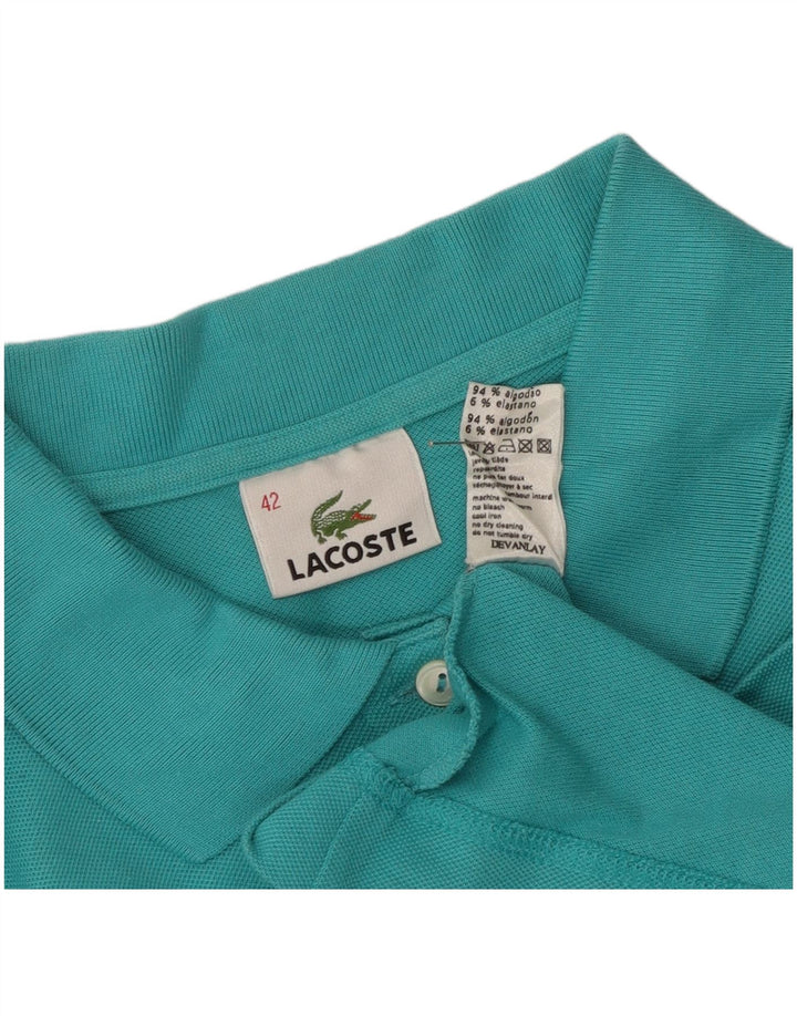 Polo da donna Lacoste taglia 42 grande in cotone blu