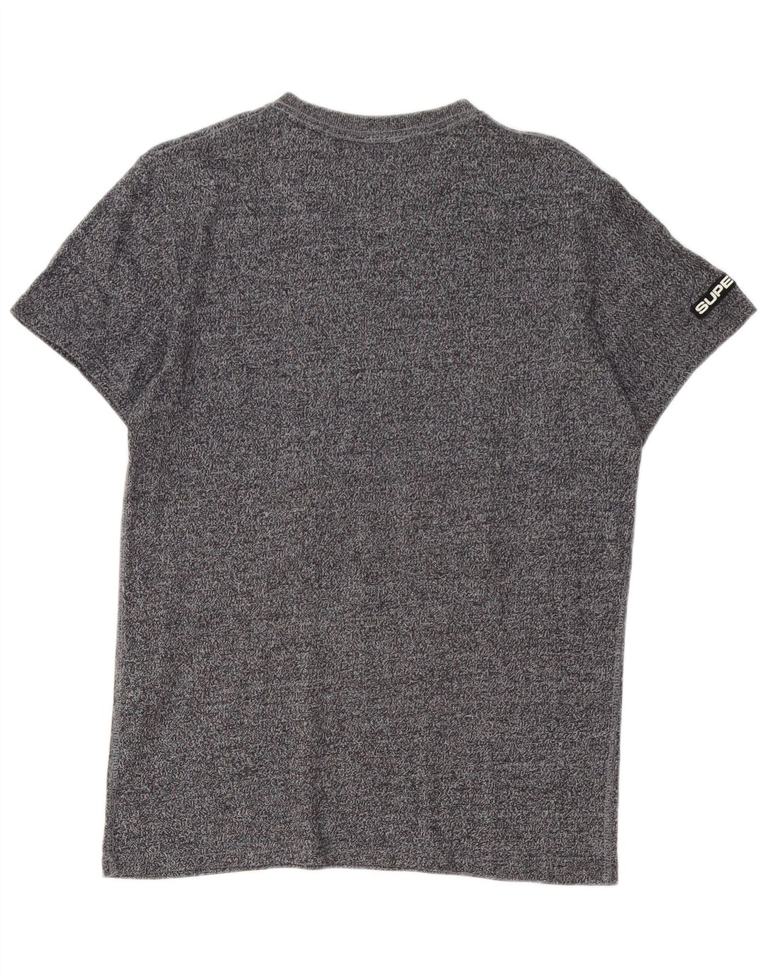 T-shirt grafica da uomo Superdry Top in cotone chiazzato grigio medio