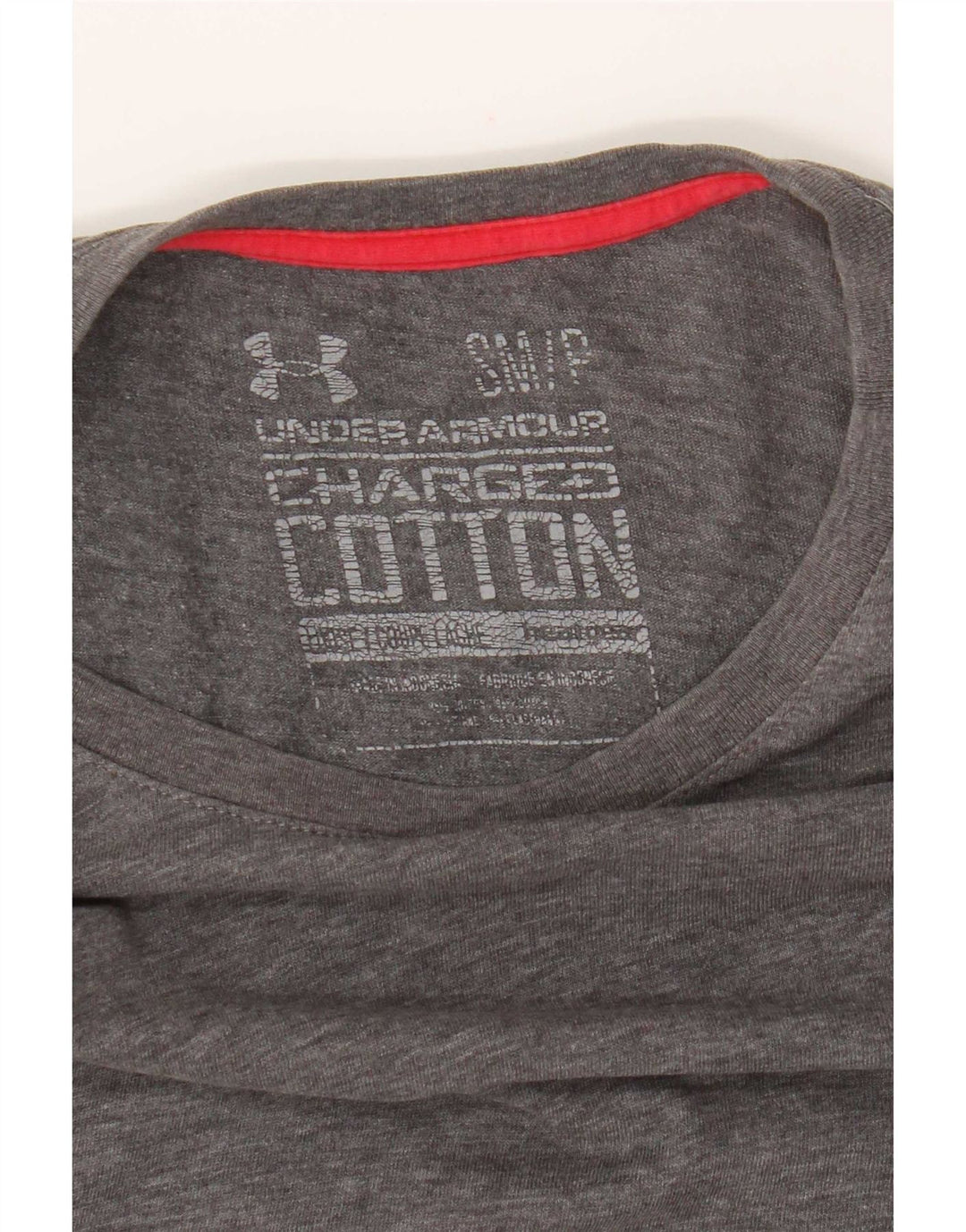 T-shirt da uomo vestibilità ampia Under Armour, piccola, in cotone grigio