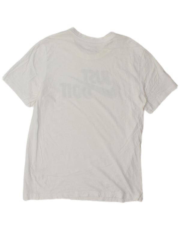 T-shirt grafica da uomo Nike Top grande in cotone bianco