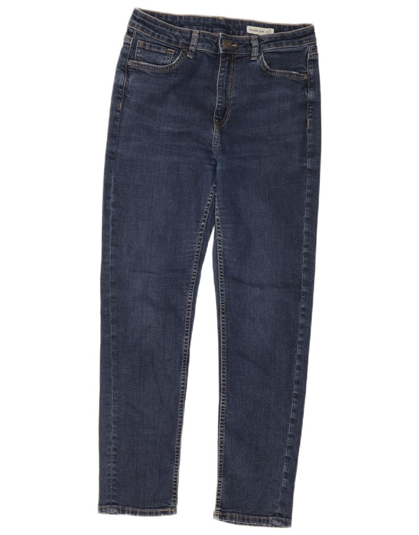 Jeans slim fit rilassati da donna Marks & Spencer UK 10 piccoli W28 L27 blu navy