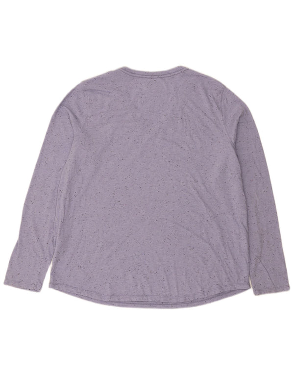 Carhartt Womens Relaxed Fit Top manica lunga US 20 2XL cotone screziato viola