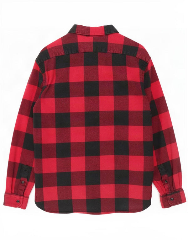 Levi's Camicia da uomo in flanella di cotone a quadretti rossi grandi