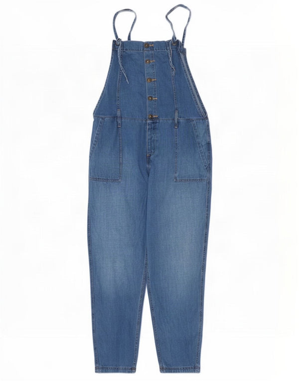 Tuta in denim da donna White Stuff UK 14 Large W36 L26 Cotone blu