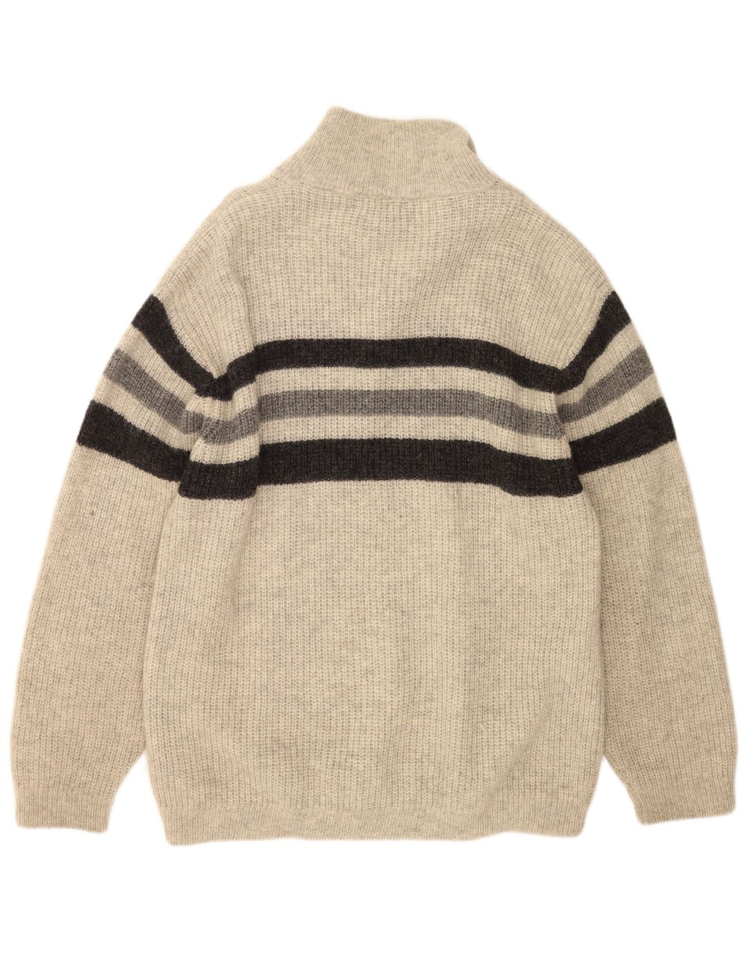 Maglione maglione da uomo con collo alto O'Neill a righe grigie grandi